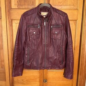 Michael Kors faux leather moto jacket